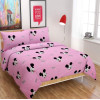 Dropship Multi Color Super Soft Glace Cotton Bedsheeet With Two Pillow Cover 