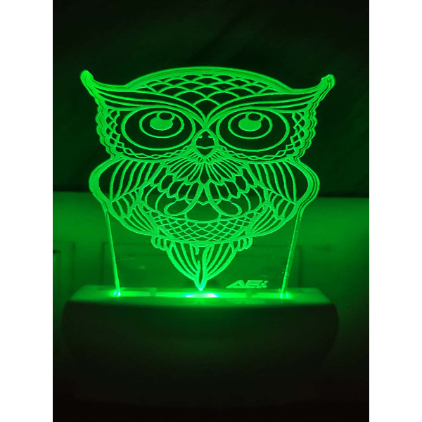 Dropship Owl Multi Color Changing AC Adapter Night Lamp
