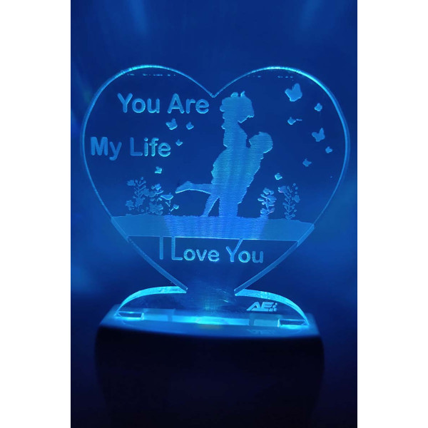 Dropship You Are My Life Multi Color Changing AC Adapter Night Lamp
