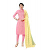 Dropship Women's Jam Cotton Unstitched Salwar-Suit Material With Dupatta (Pink, 2-2.5mtrs)