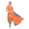 Dropship Women's Cotton Unstitched Salwar-Suit Material With Dupatta (Oranage, 2-2.5mtrs)