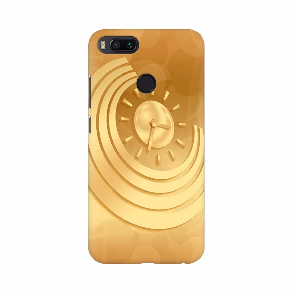 Golden Curve Clock Mobile Case Cover