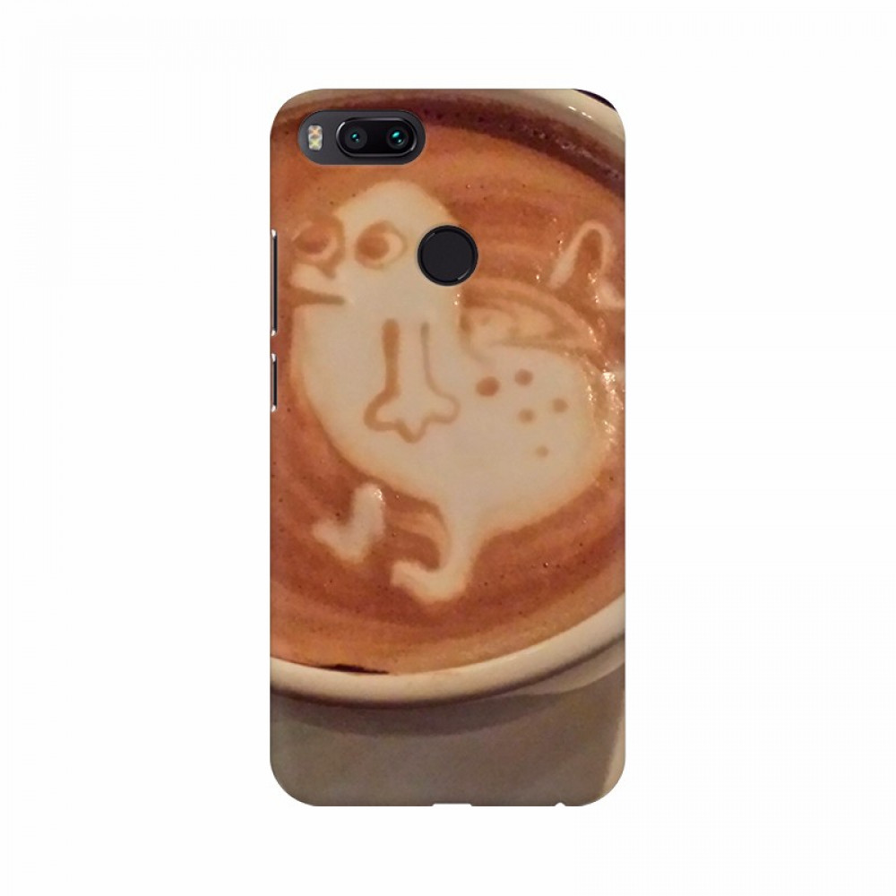 Cream Duck Coffee Cup Mobile Case Cover