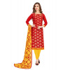 Dropship Women's Banarasi Jacquard Unstitched Salwar-Suit Material With Dupatta (Red, 2 Mtr)