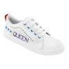 Dropship Women White,Blue Color Leatherette Material  Casual Sneakers