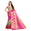 Dropship Women's Cotton Silk,Jacquard,Poly Silk Saree (Grey,Pink, 5-6 Mtrs)