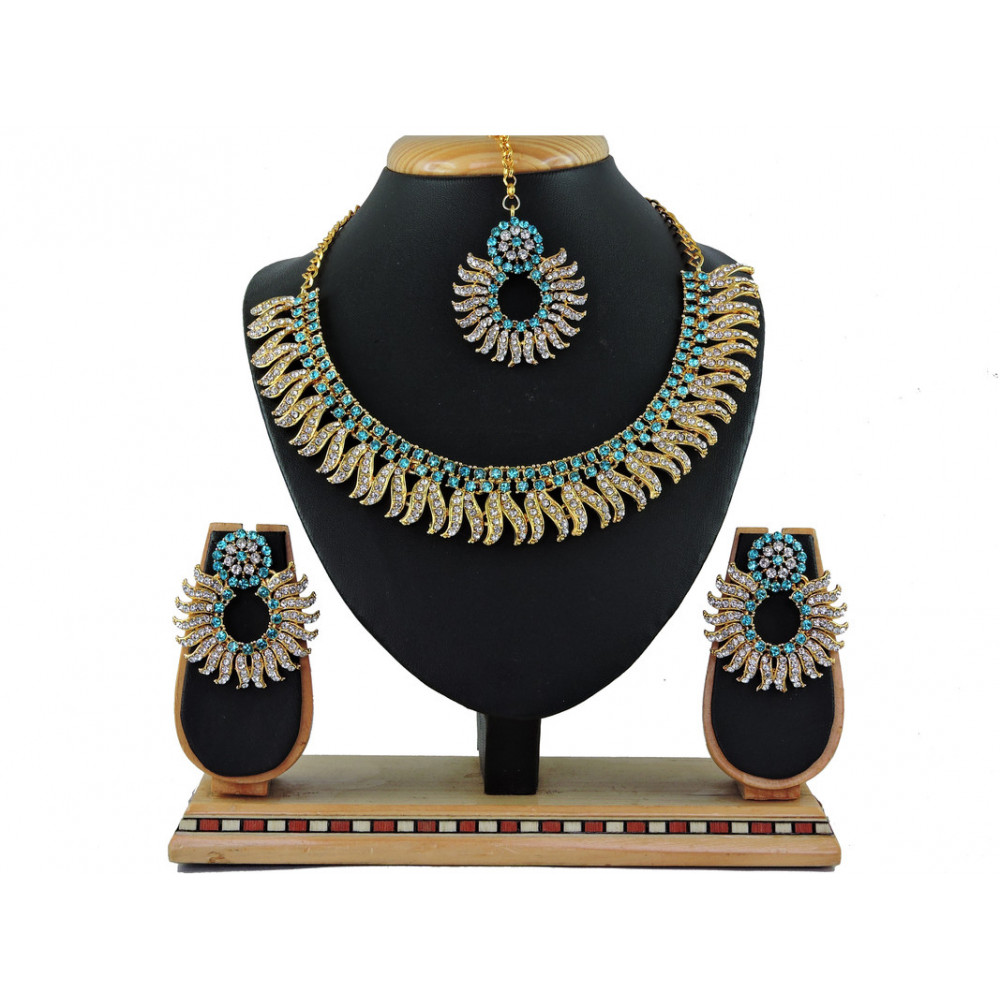 Dropship Women's Alloy Necklace set (Turquoise)