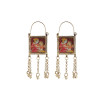 Dropship Women's Alloy, silver Plated Hook Dangler Hanging Earrings-Multicolour