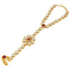 Dropship Women's Gold Plated  Elegant Hathphool Bracelet-Gold