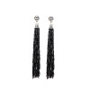 Dropship Women's Alloy, Beads Hook Dangler Hanging Earrings-Black