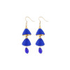 Dropship Women's Thread Hook Dangler Hanging Jhumki Earrings-Blue
