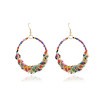Dropship Women's Alloy, Beads Hook Dangler Hanging Earrings-Multi
