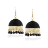 Dropship Women's Alloy, Thread Hook Dangler Hanging Earrings-Black