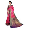 Dropship Women's Sana Silk Jacquard Saree With Blouse (Pink, 5-6 Mtrs)