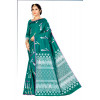Dropship Women's Banarasi silk Saree with Blouse (Green, 5-6mtr)