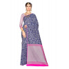 Dropship Women's Banarasi silk Saree with Blouse (Royal blue, 5-6mtr)