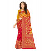 Dropship Women's Banarasi silk Saree with Blouse (Multi, 5-6mtr)