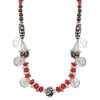 Dropship Designer Red Stone and Coin Tibetean Beads Necklace