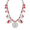 Dropship High Finished Red and Silver Beads Necklace