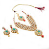 Dropship Gold Plated Kundan Necklace Set