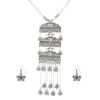Dropship Designer German Silver Oxidized Necklace Set with Earrings
