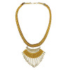 Dropship Designer Metal and Yellow Thread Necklace