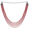 Dropship Five Layer Red Color Crystal Beads Necklace
