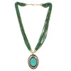 Dropship Green Color Beads Designer Tibetan Style Necklace
