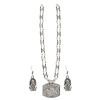 Dropship Designer Russain Silver Necklace with Earrings
