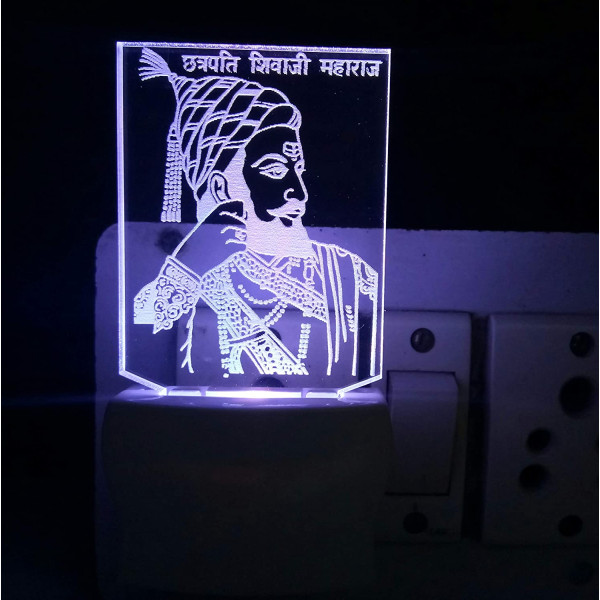 Dropship Multicolor Chhatrapati Shivaji Maharaj Night Lamp (Screwless)