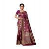 Dropship Women's Jacquard Silk Saree With Blouse (Wine,6-3 Mtrs)