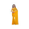 Dropship Women's Dyed Saree(Yellow,5-6 Mtrs)